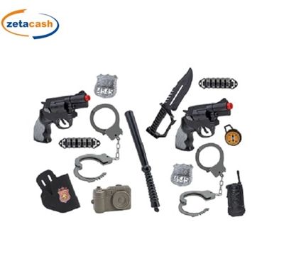 SET GIOCO POLIZIA CON PISTOLA E ACCESSORI MOD ASS