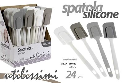 SPATOLA IN SILICONE CON MANICO PLASTICA CM 25