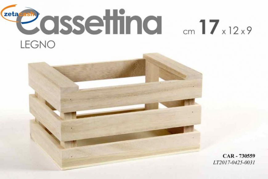 CASSETTA LEGNO NATURALE 17x12x9