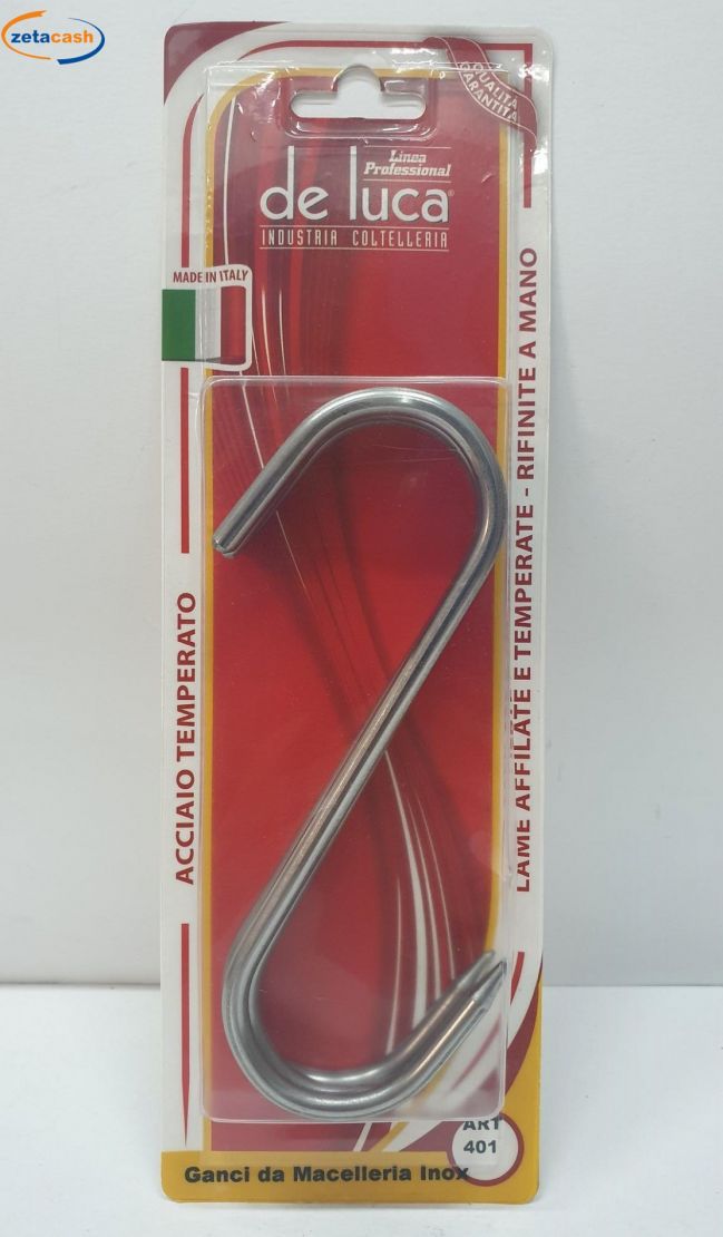 Confezione 6 ganci a S inox d. 3 mm