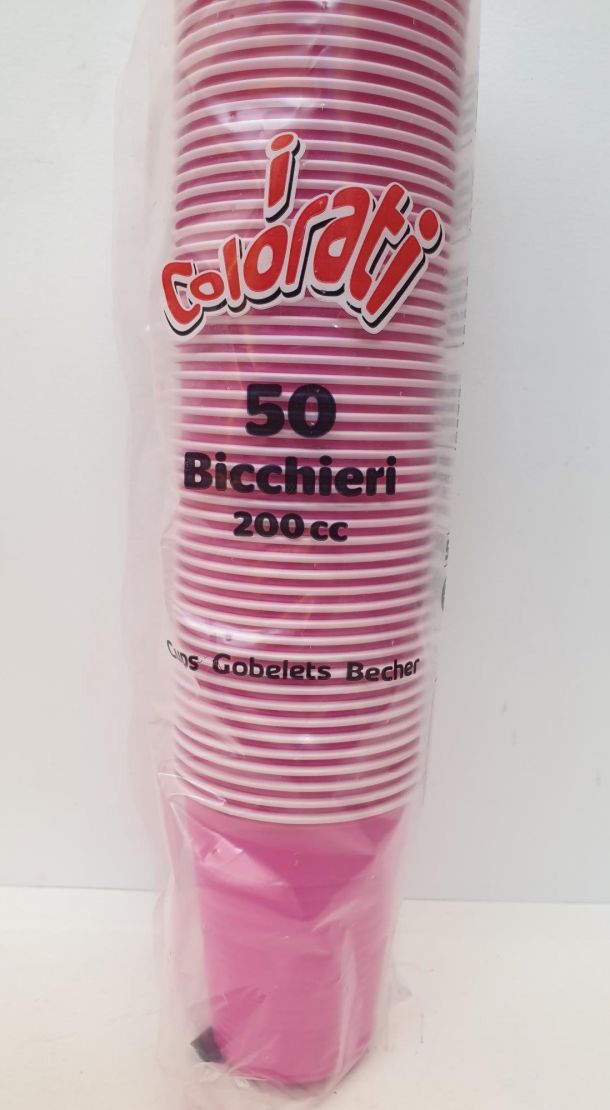 BICCHIERI FUCSIA 50 PEZZI CC 200