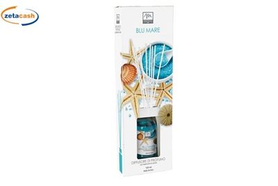 DIFFUSORE DI ESSENZA BLU MARE CON BACCHETTI 125 ML