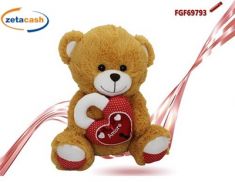 PELUCHE ORSO CON CUORE E CAPPELLO 35 CM FGF69489 amore per san valentino