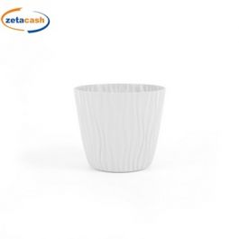 Vaso da interno Sahara Duo in plastica ø 14 cm grigio/bianco