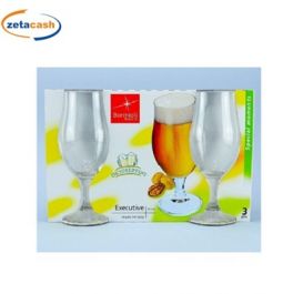 Calici Birra Executive 3 pz in Vetro cl37,5