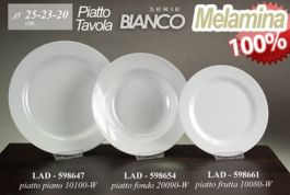 Piatto fondo melamina diam.20cm (conf. 12pz) - Zanoni Group