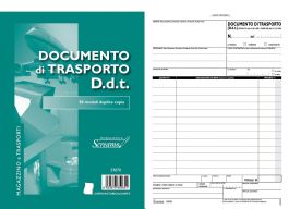 BLOCCO DOCUMENTO DI TRASPORTO D D T 50 MODULI DUPLICE COPIA